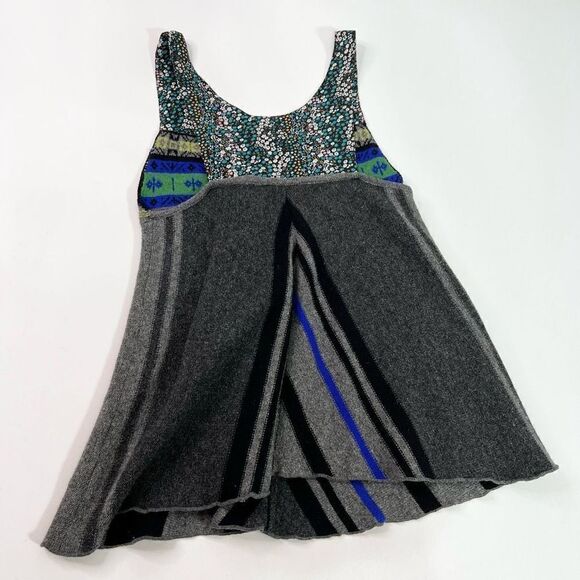 Free People Top Sweater Womens Medium Floral Stripes Knitted Boho - Picture 8 of 10